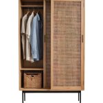 Rattan slidder wardrobe
