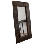 Flank wood standing mirror